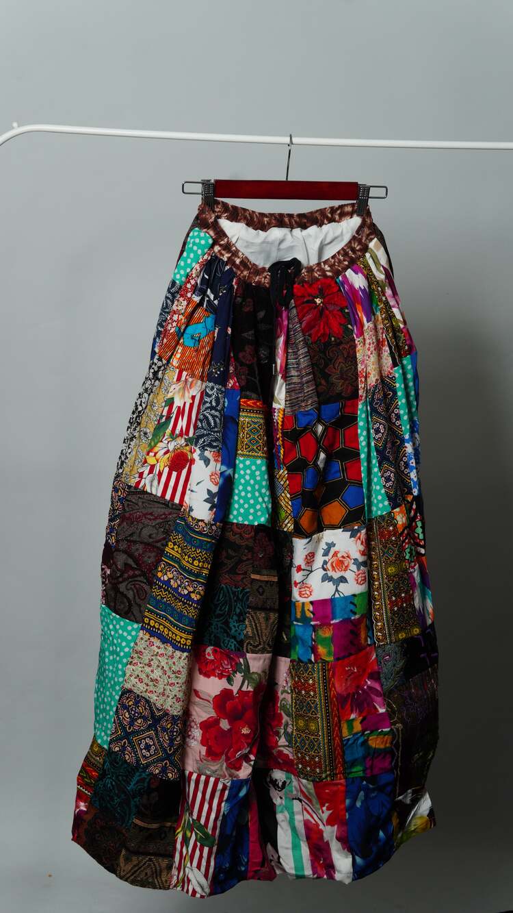 Upcycled Patchwork Maxi Skirt